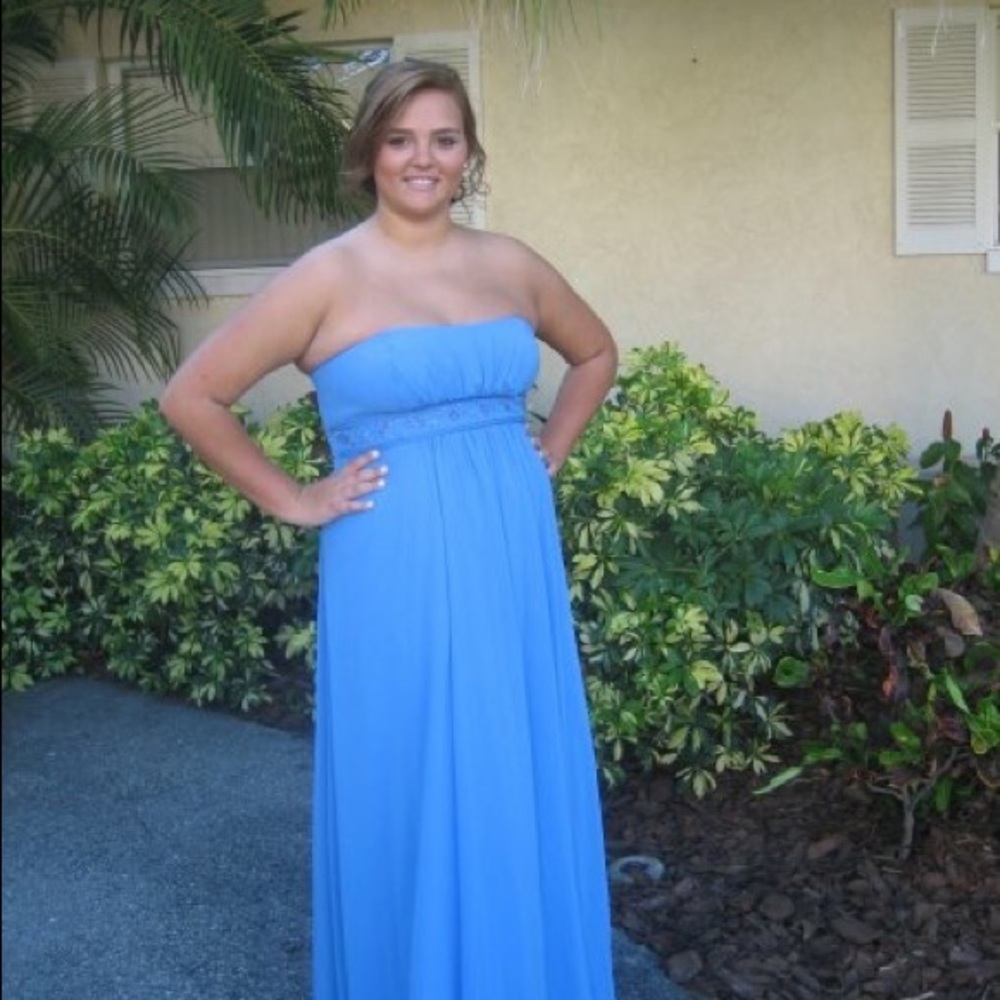 Aqua Grecian Style Cocktail Dress